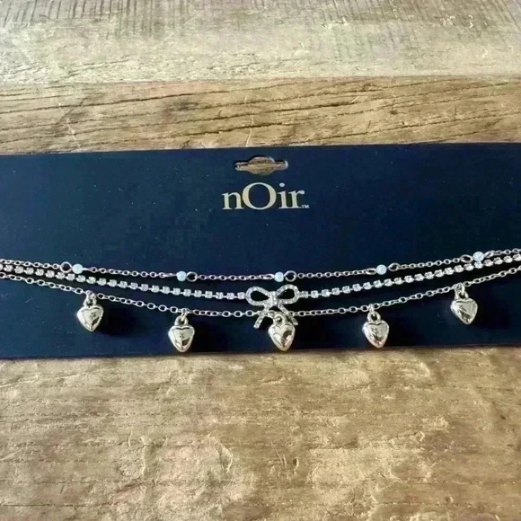 nOir Jewelry Triple Layer Adjustable Gold Choker ~ NEW! - Picture 1 of 2